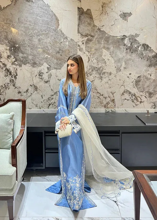 Lyana Eid Edit'26 Blue Organza – view 4 – Poshaq