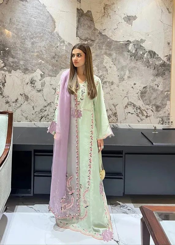 Lyana Eid Edit'26 Green Organza – view 1 – Poshaq