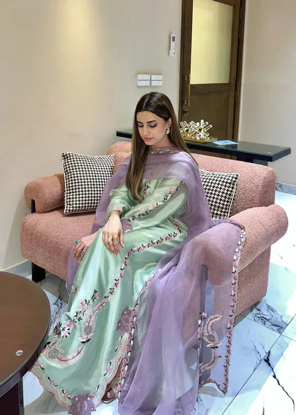 Lyana Eid Edit'26 Green Organza – view 4 – Poshaq
