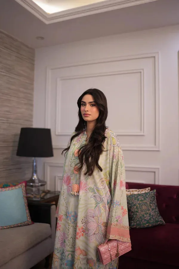 Luxury Kaftans Cream Georgette – view 3 – Poshaq