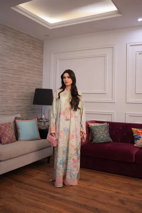 Luxury Kaftans Cream Georgette – view 4 – Poshaq