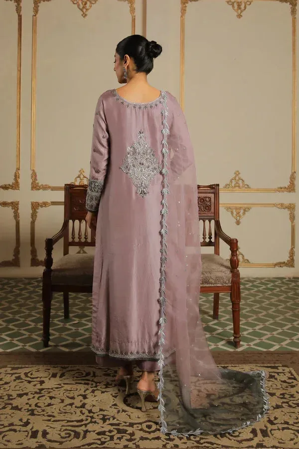 Baad E Saba Lilac Raw Silk – view 2 – Poshaq
