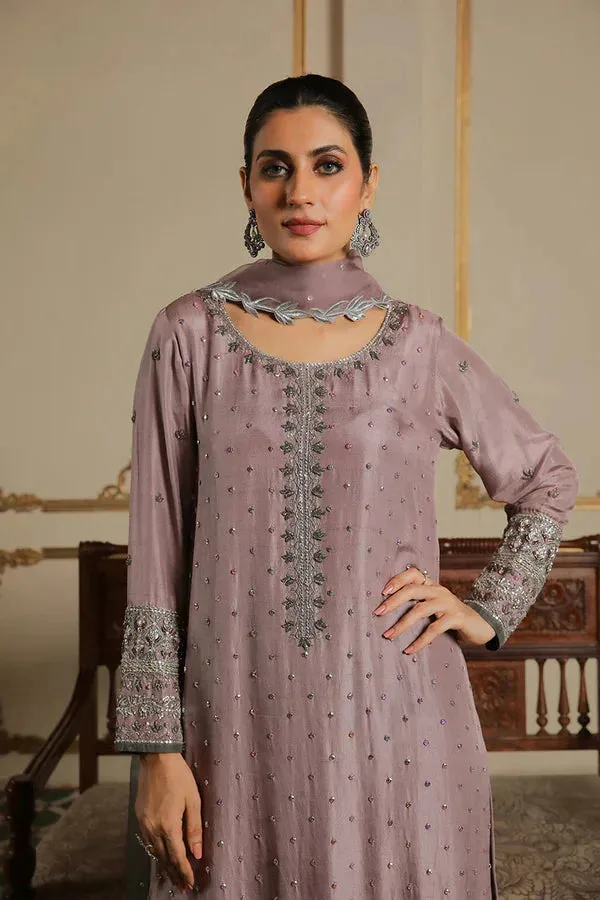 Baad E Saba Lilac Raw Silk – view 3 – Poshaq