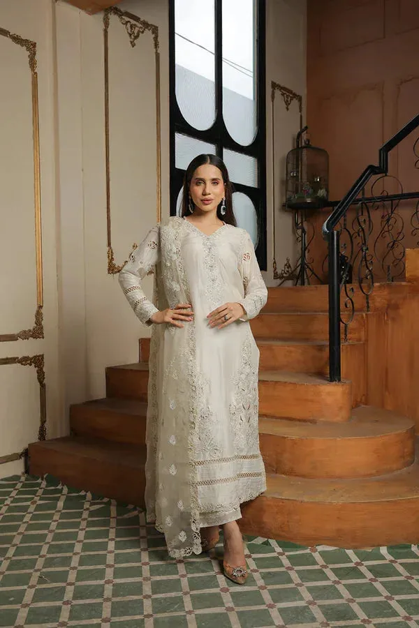 Baad E Saba White Raw Silk – view 3 – Poshaq