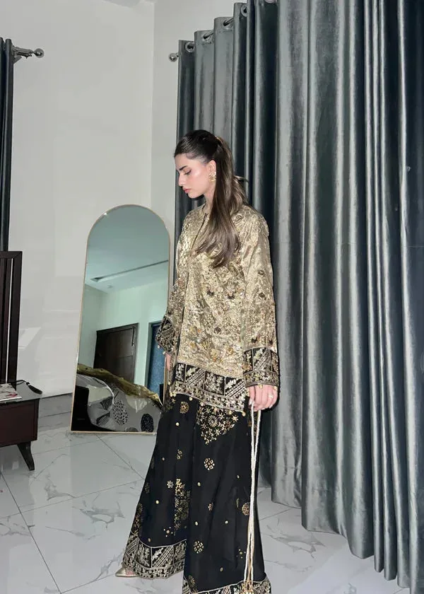 Tabeer Black Raw Silk – view 4 – Poshaq