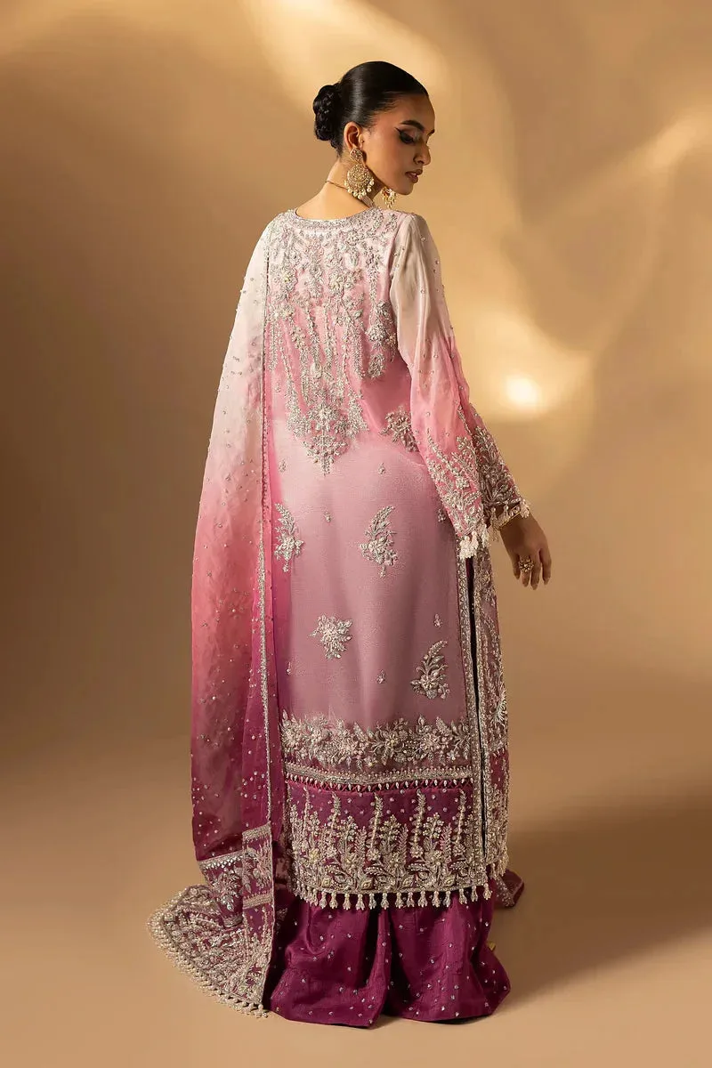 Tabeer Magenta Organza – view 2 – Poshaq