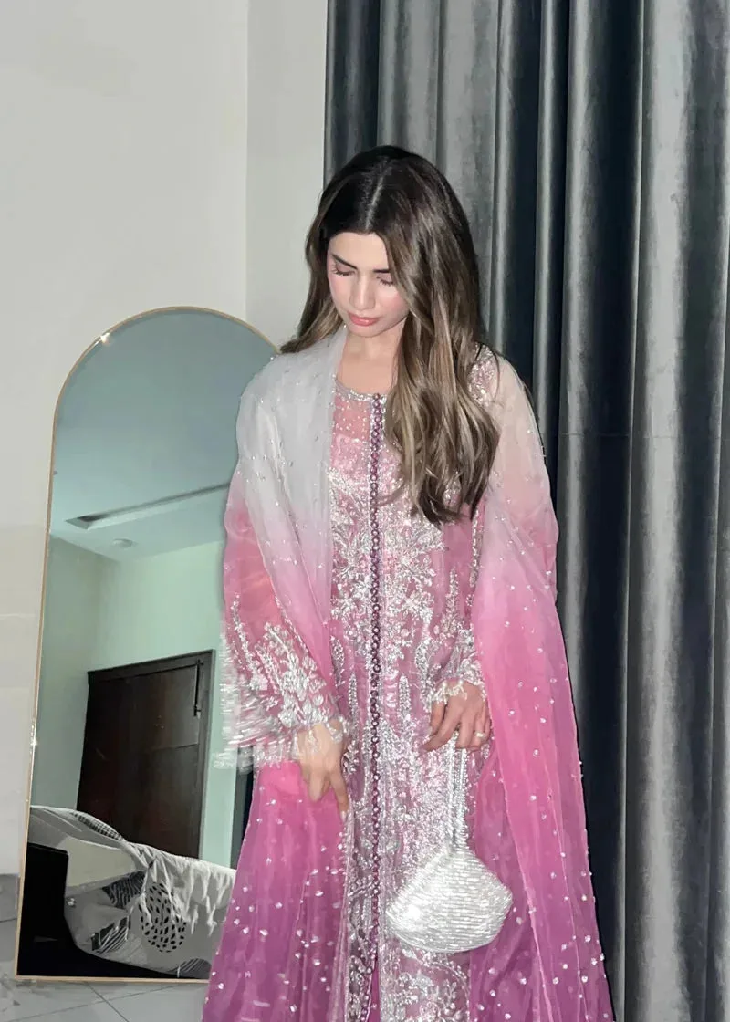 Tabeer Magenta Organza – view 3 – Poshaq