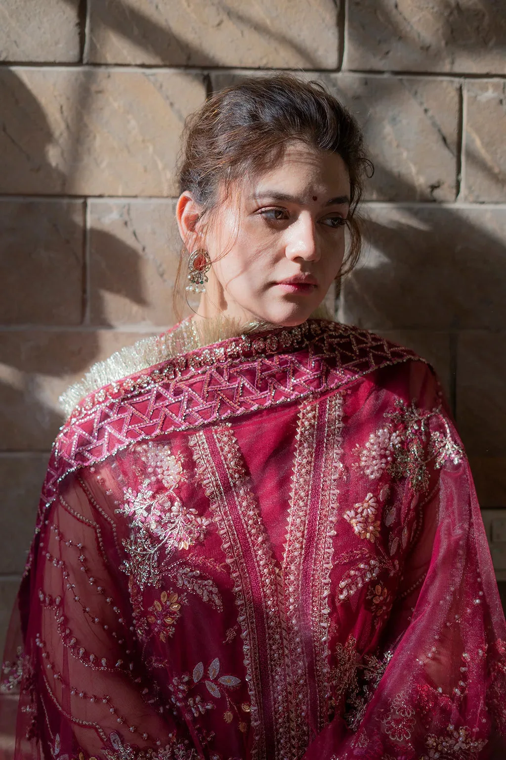 Maroon Raw Silk – view 5 – Poshaq