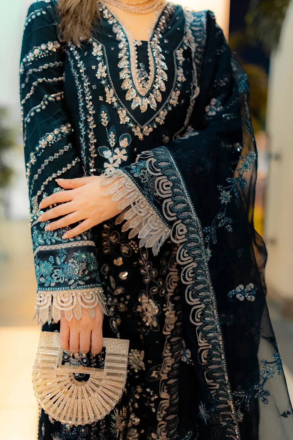 Blue Raw Silk – view 10 – Poshaq