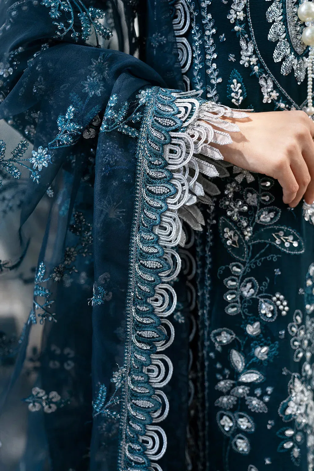Blue Raw Silk – view 11 – Poshaq