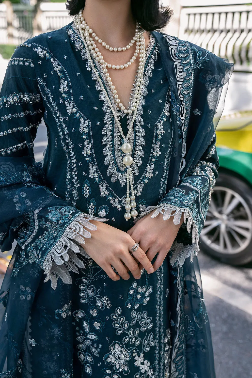 Blue Raw Silk – view 17 – Poshaq
