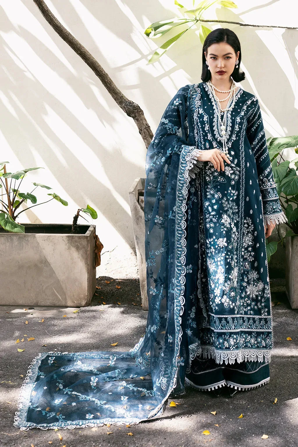 Blue Raw Silk – view 4 – Poshaq