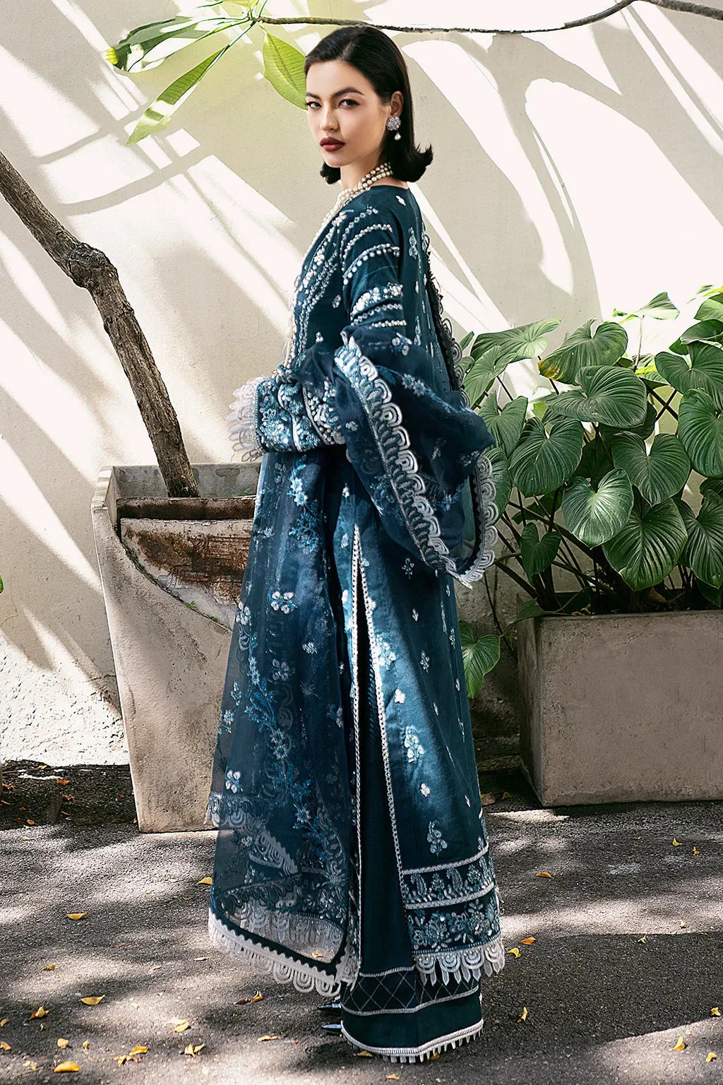 Blue Raw Silk – view 5 – Poshaq