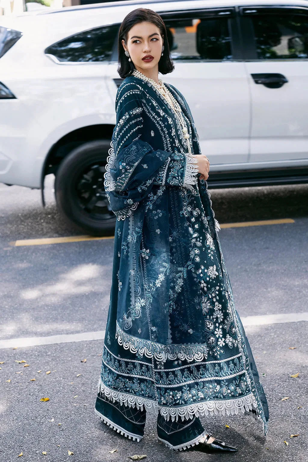Blue Raw Silk – view 6 – Poshaq