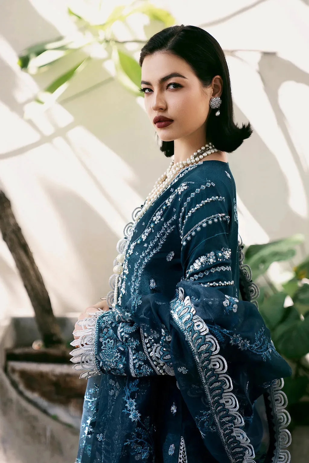 Blue Raw Silk – view 8 – Poshaq