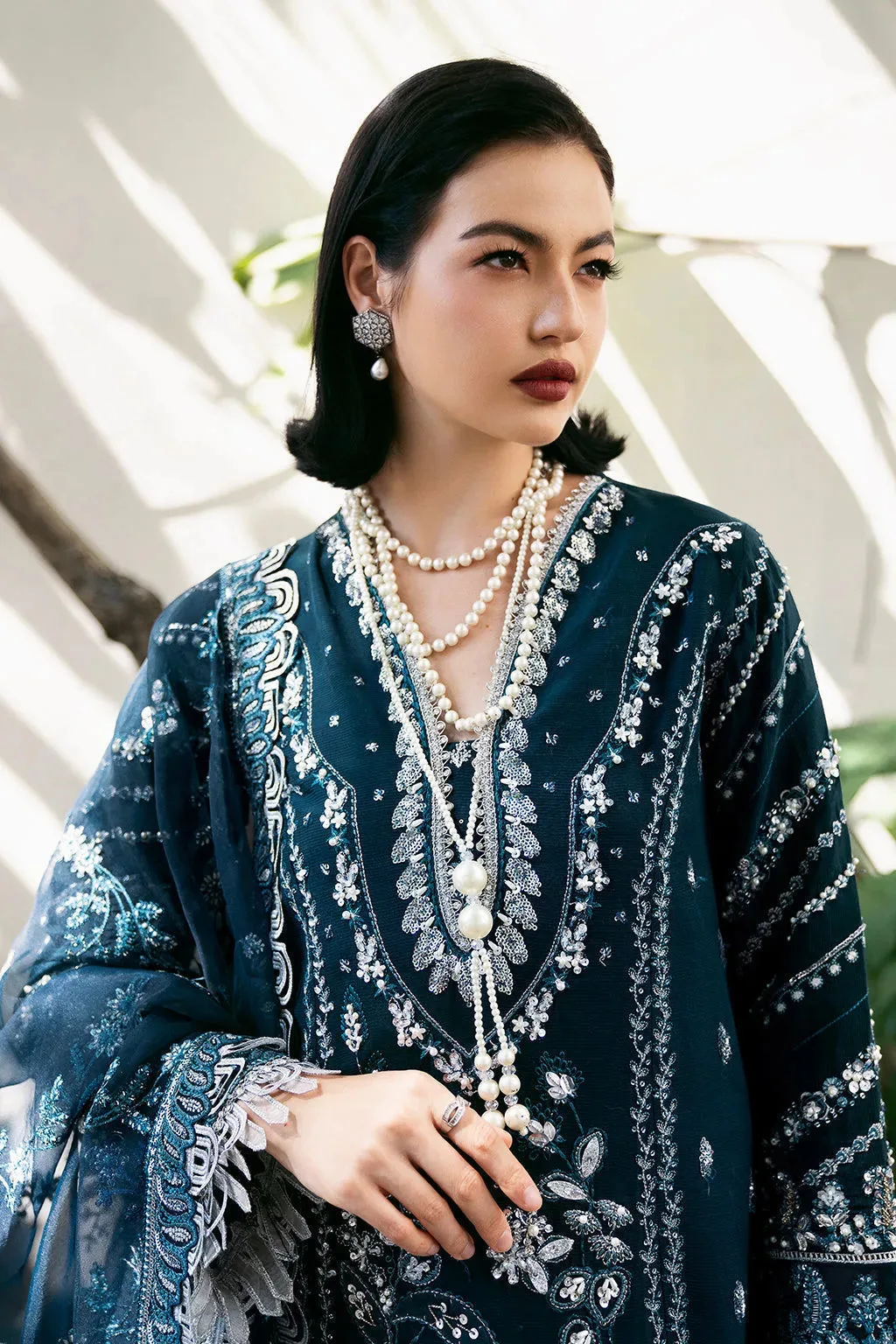 Blue Raw Silk – view 9 – Poshaq