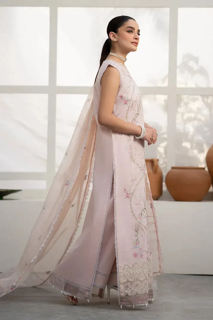 Luxe Eid Lawn 24 Pink Organza – view 2 – Poshaq
