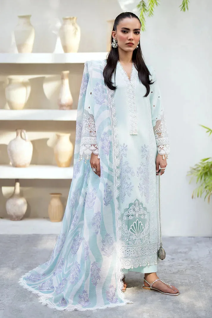 Luxe Eid Lawn 24 Blue Organza – view 1 – Poshaq