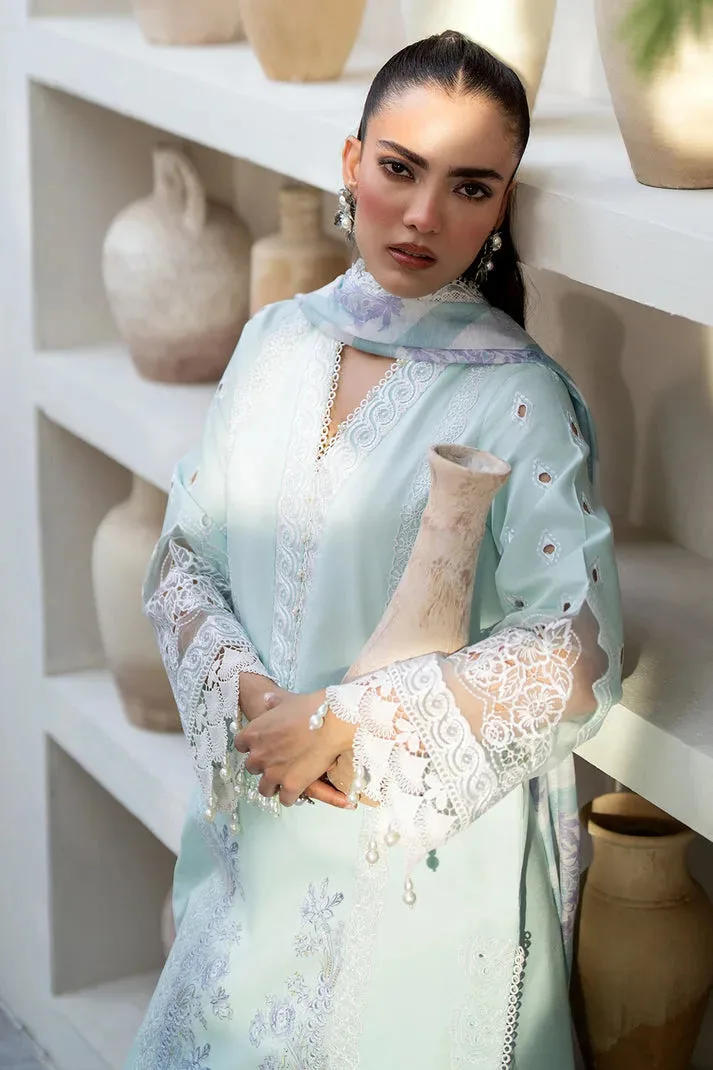 Luxe Eid Lawn 24 Blue Organza – view 3 – Poshaq