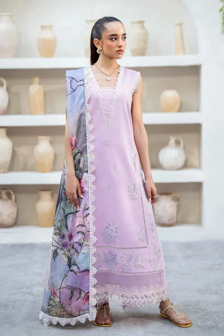 Luxe Eid Lawn 24 Lilac Organza – view 1 – Poshaq