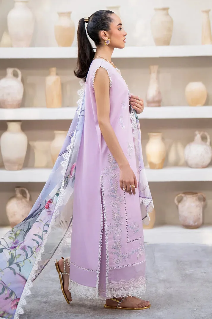 Luxe Eid Lawn 24 Lilac Organza – view 2 – Poshaq