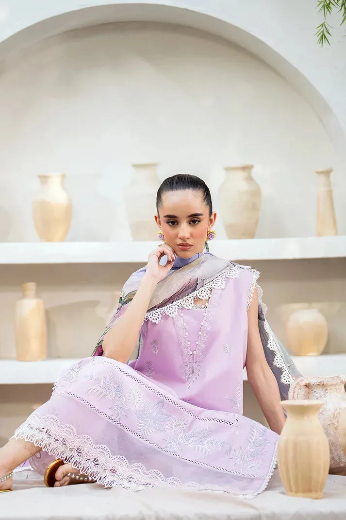 Luxe Eid Lawn 24 Lilac Organza – view 4 – Poshaq
