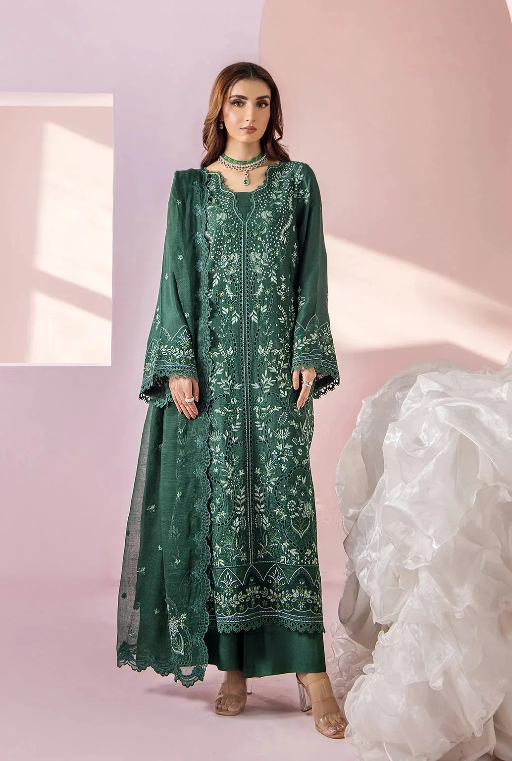 EID EDIT'26 Green Raw Silk – view 1 – Poshaq