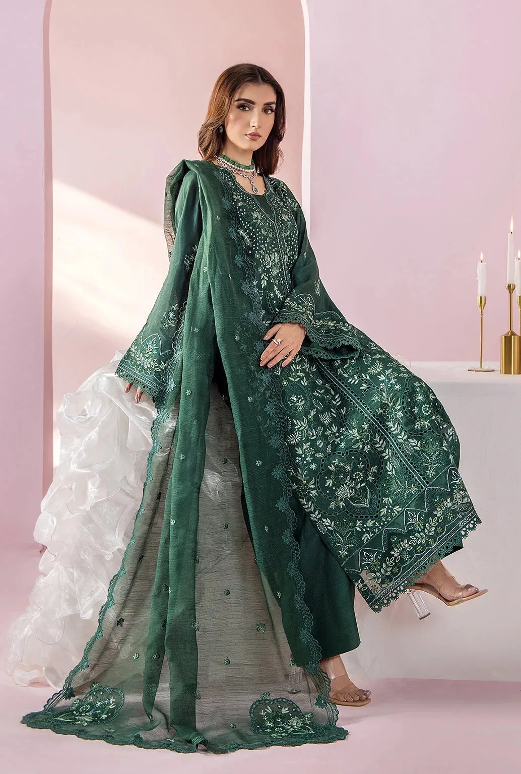 EID EDIT'26 Green Raw Silk – view 3 – Poshaq