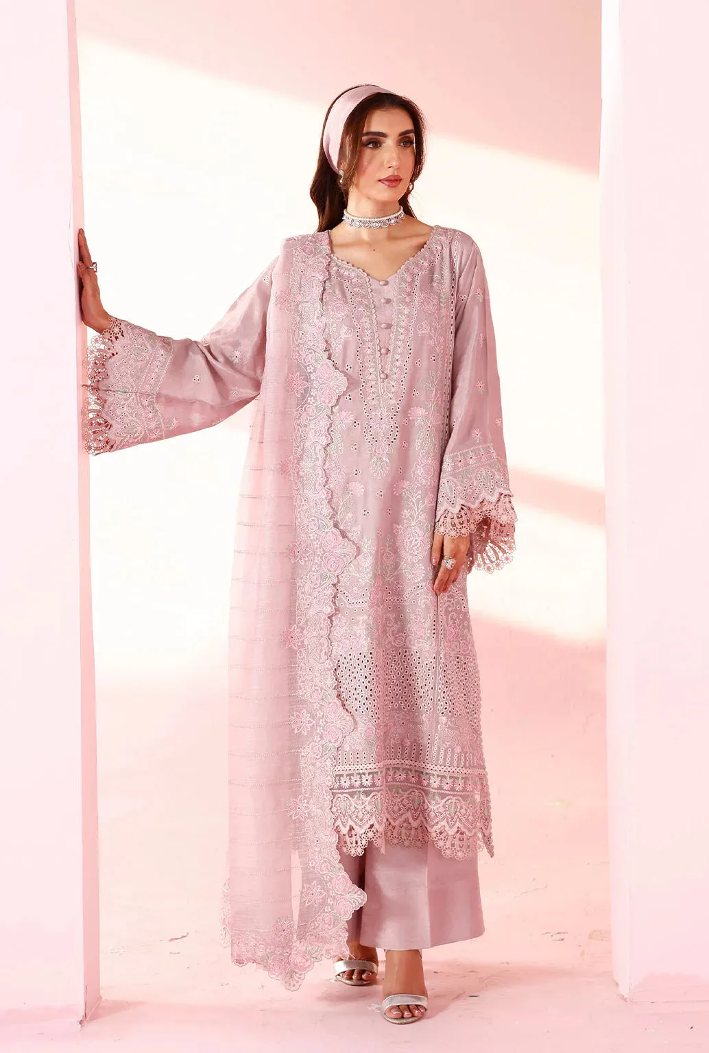 EID EDIT'26 Lilac Raw Silk – view 2 – Poshaq