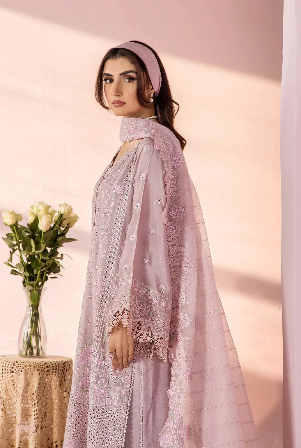 EID EDIT'26 Lilac Raw Silk – view 5 – Poshaq
