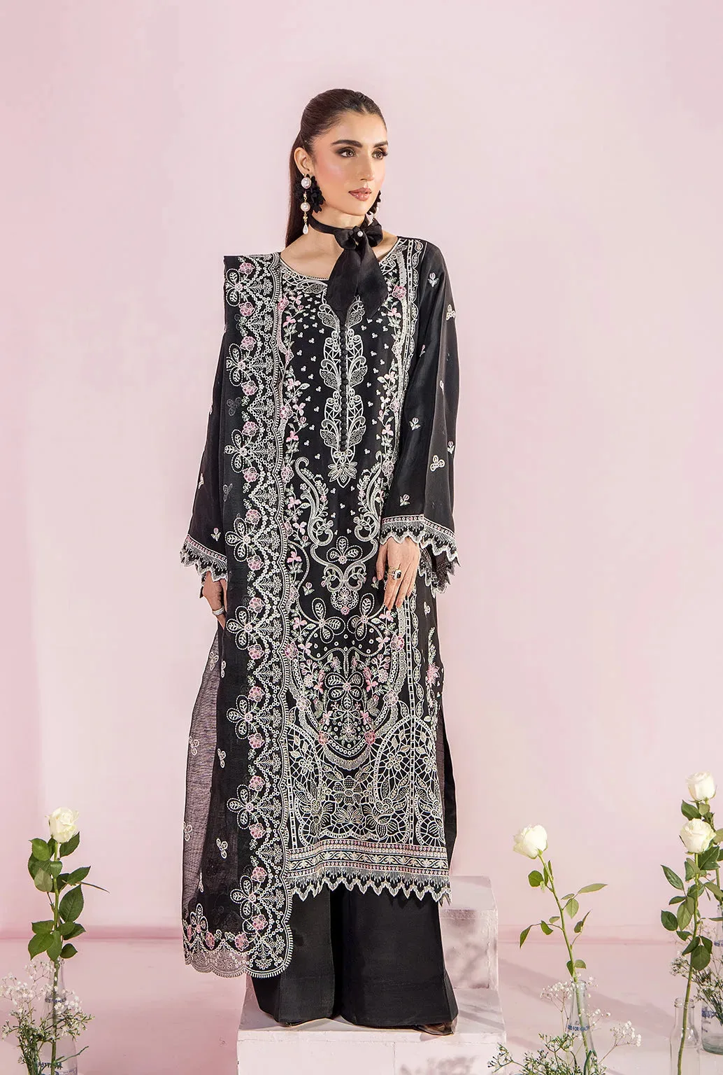 EID EDIT'26 Black Raw Silk – view 4 – Poshaq