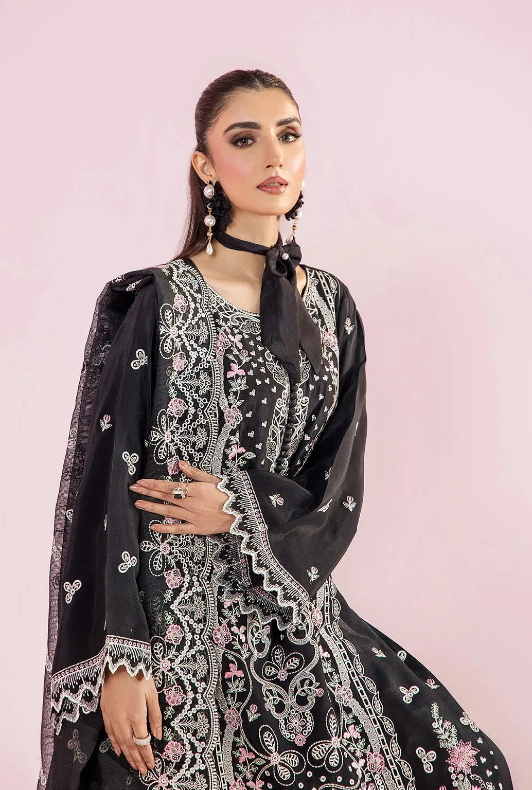 EID EDIT'26 Black Raw Silk – view 6 – Poshaq