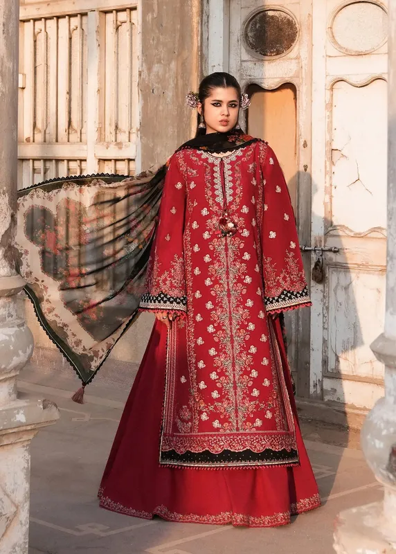 Red Chiffon – view 1 – Poshaq