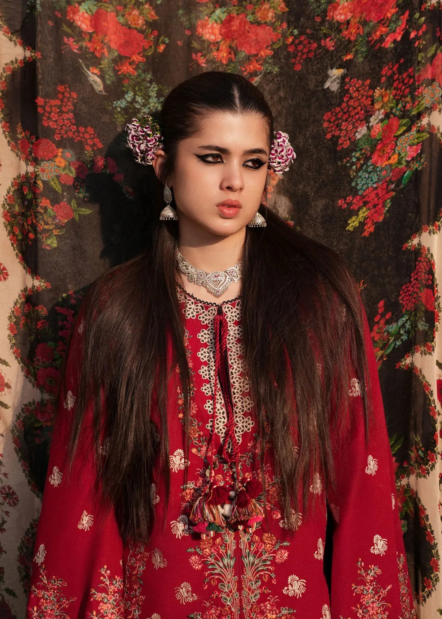 Red Chiffon – view 2 – Poshaq