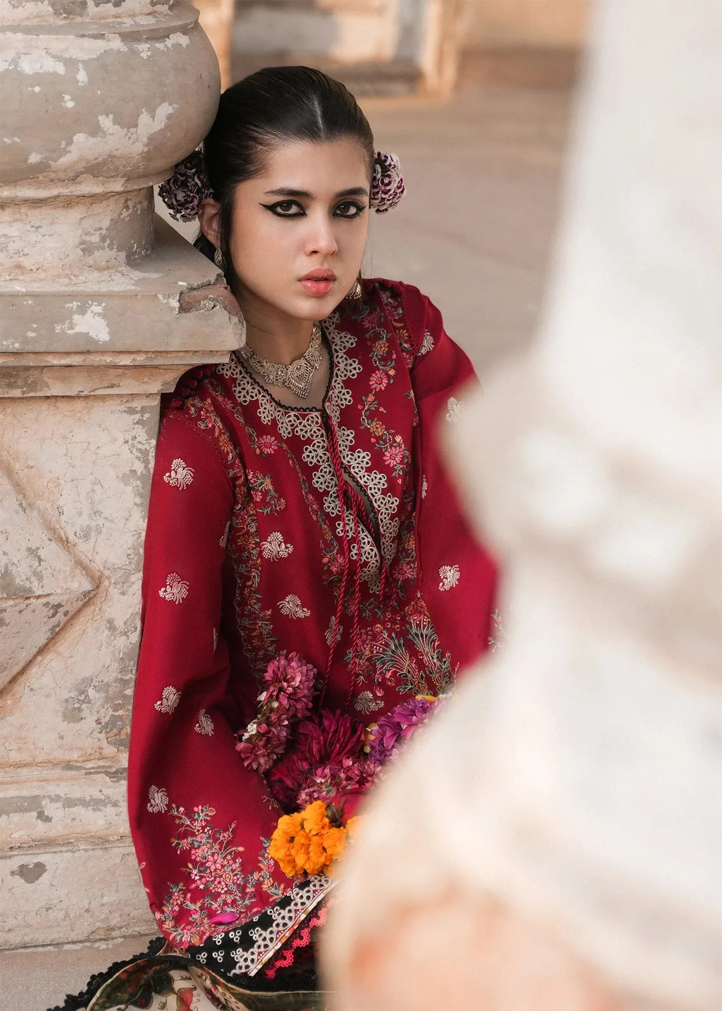 Red Chiffon – view 4 – Poshaq