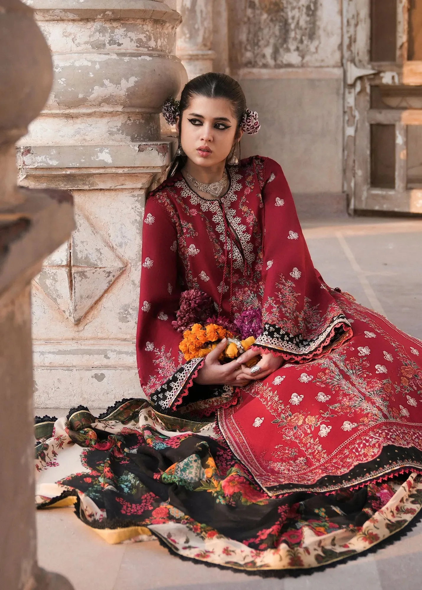 Red Chiffon – view 5 – Poshaq