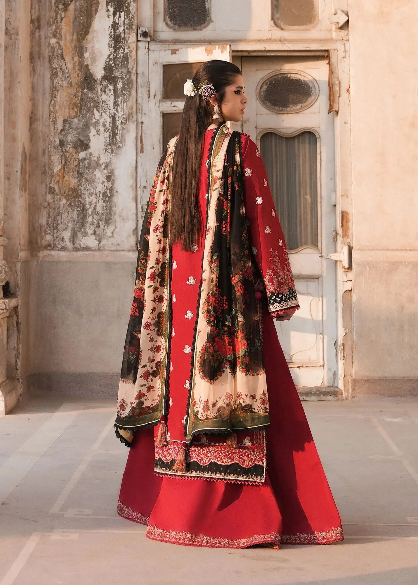 Red Chiffon – view 7 – Poshaq