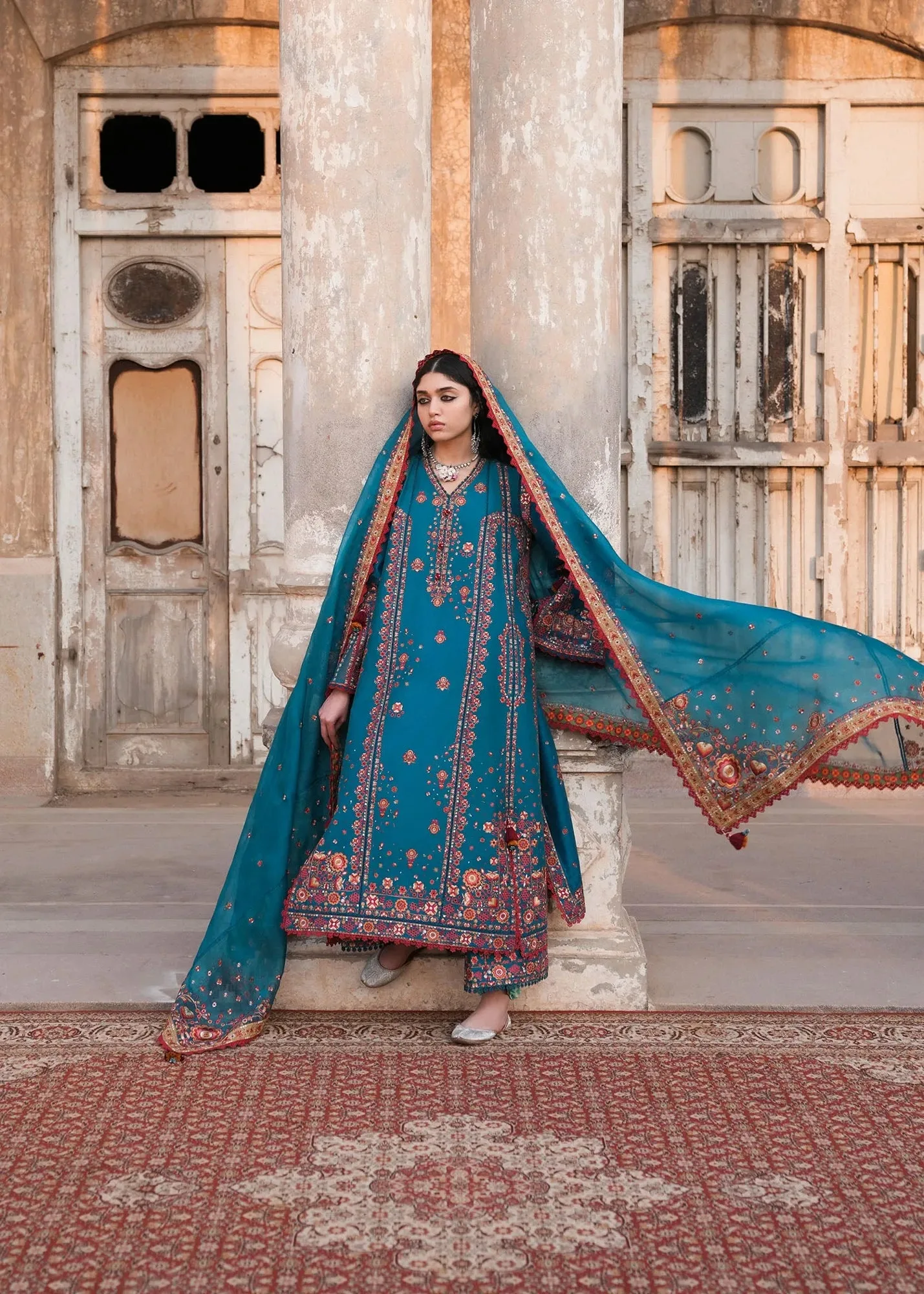 Teal Organza – view 5 – Poshaq