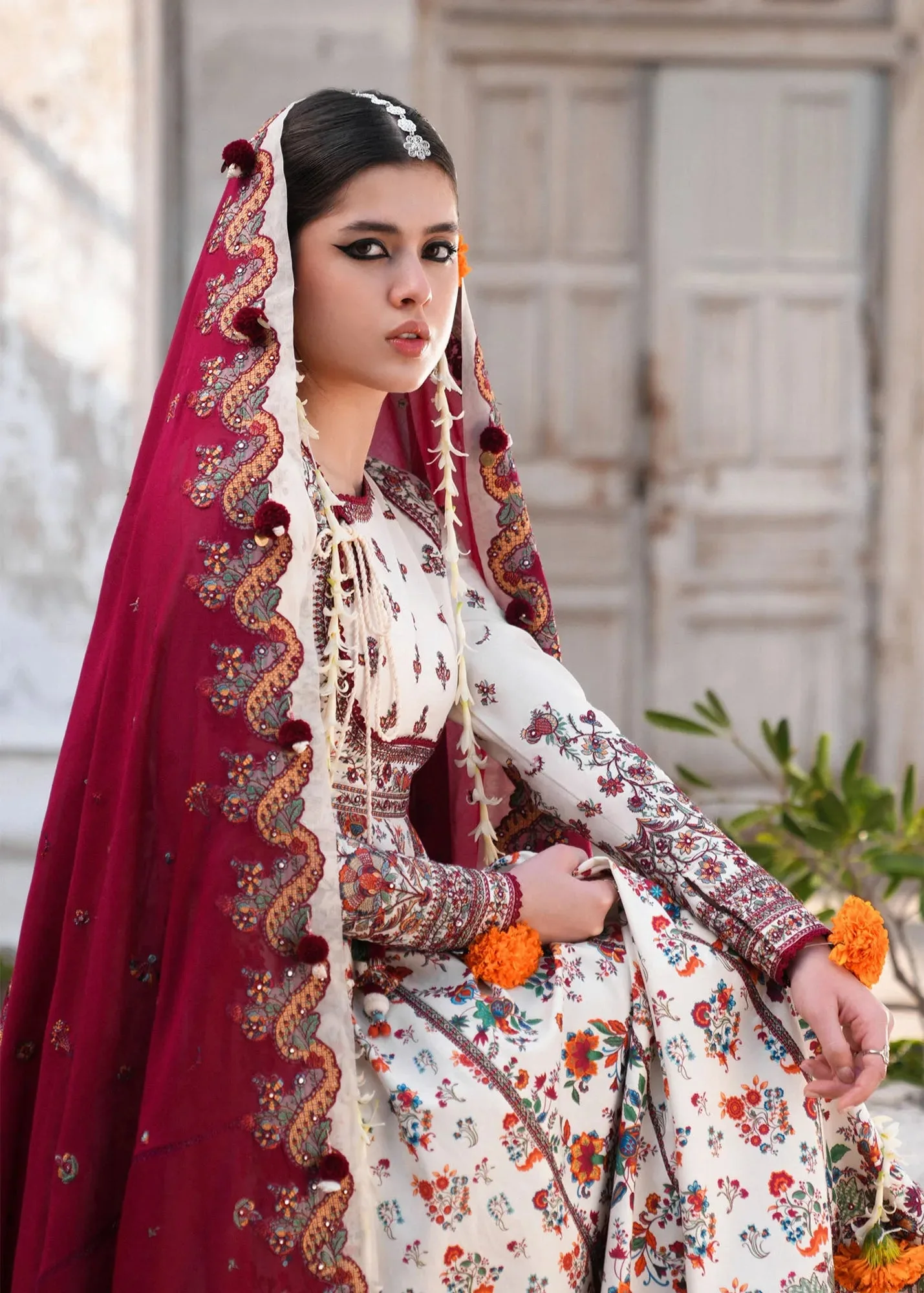 Maroon Organza – view 2 – Poshaq