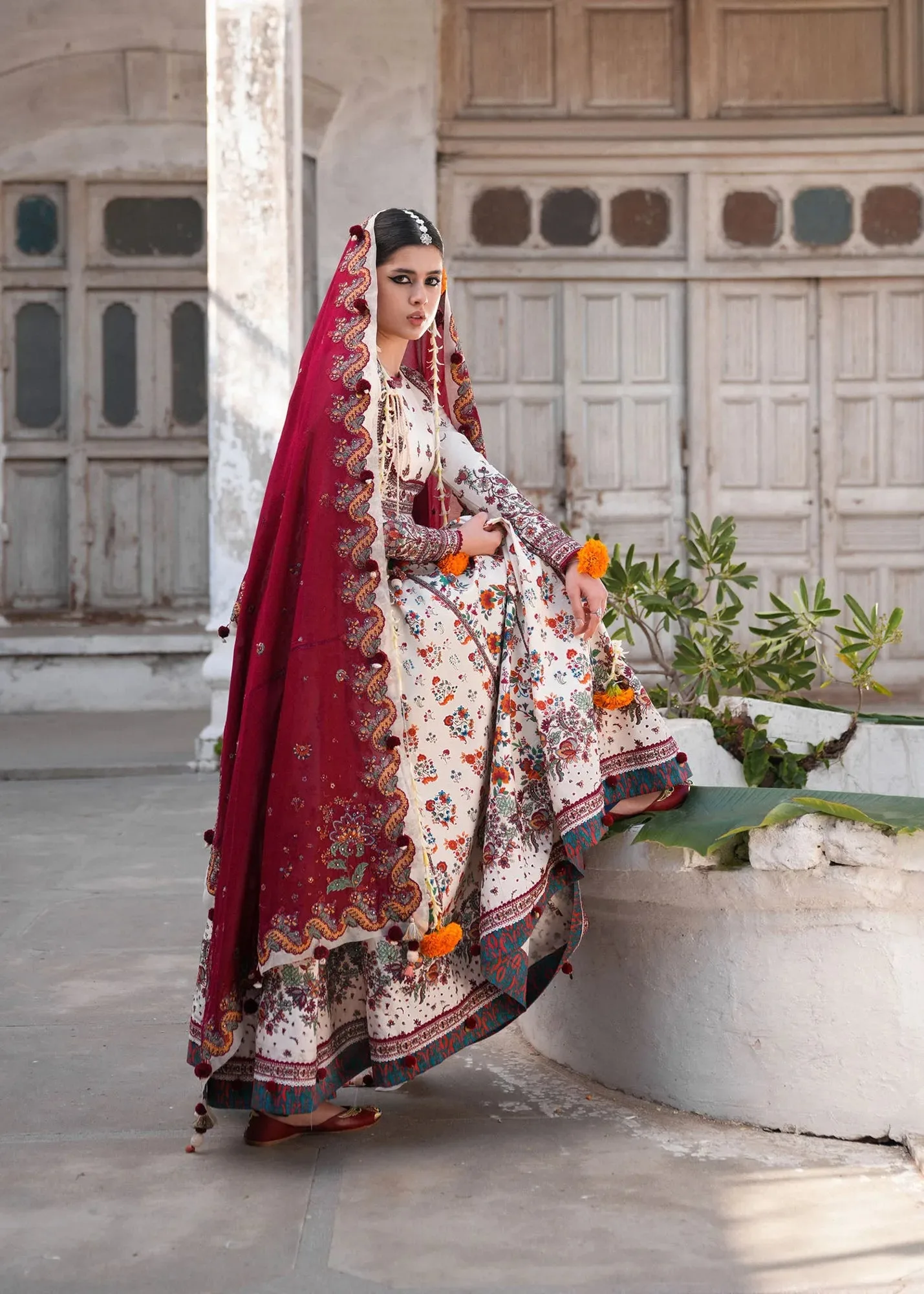 Maroon Organza – view 3 – Poshaq