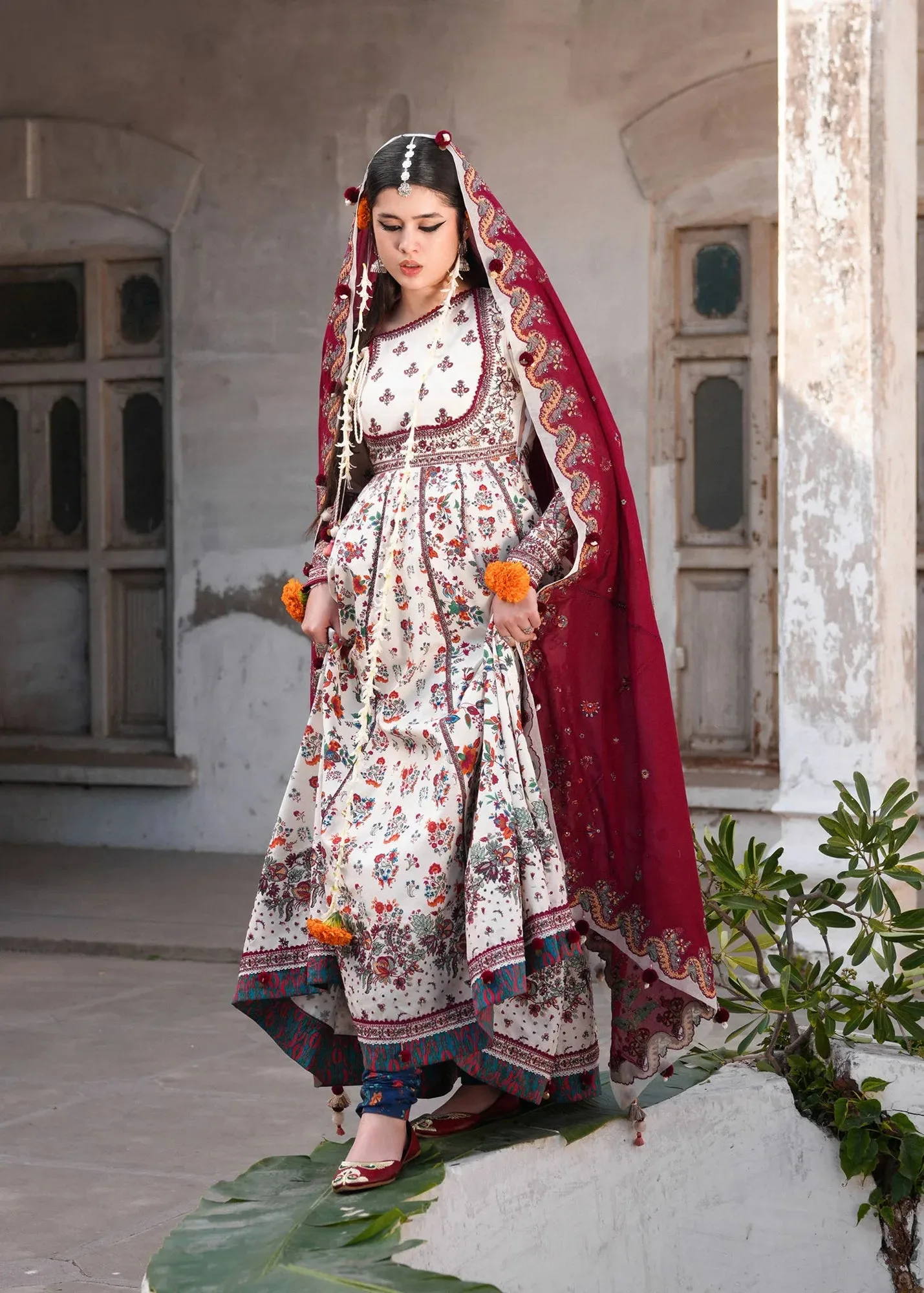 Maroon Organza – view 4 – Poshaq