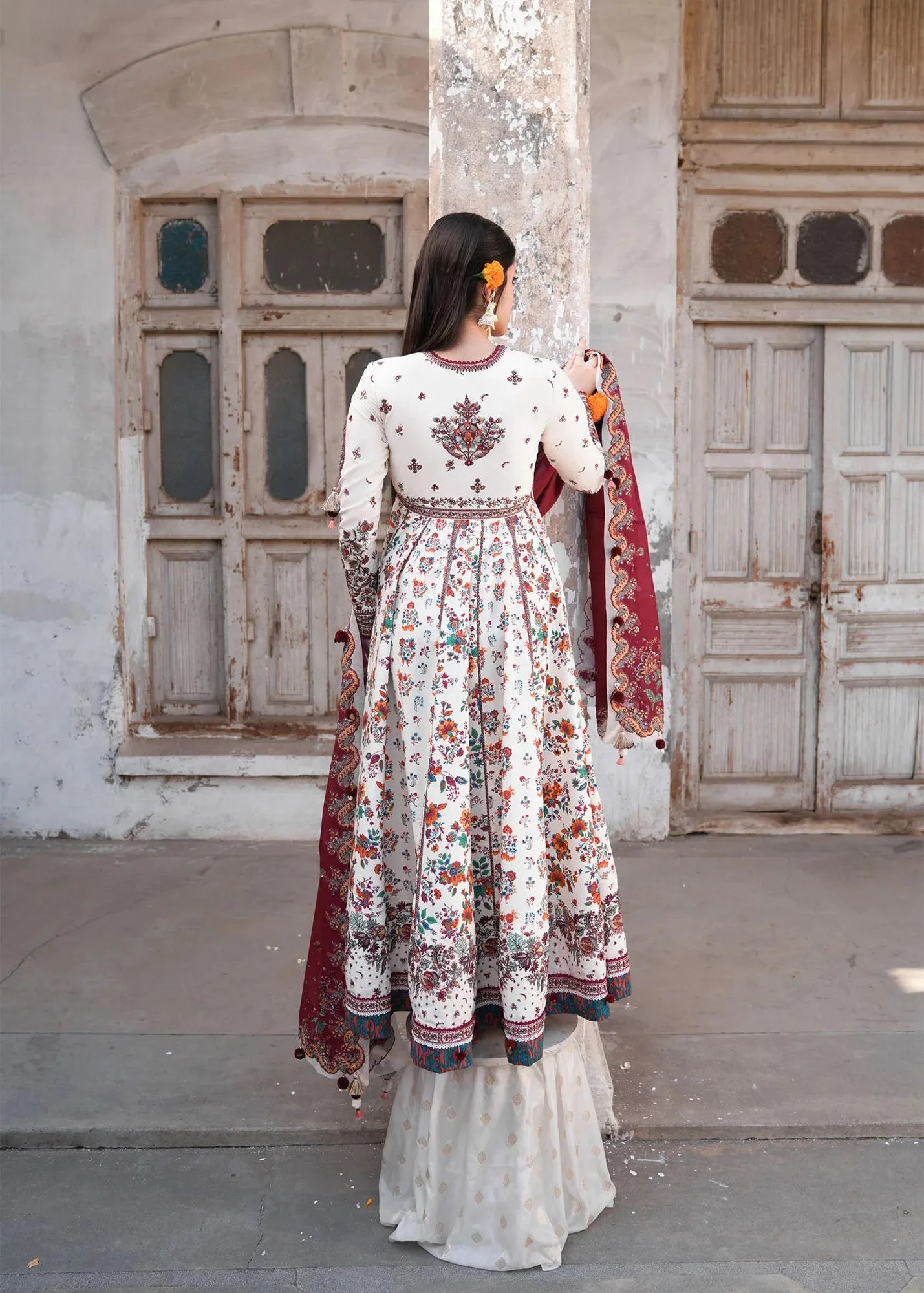 Maroon Organza – view 7 – Poshaq