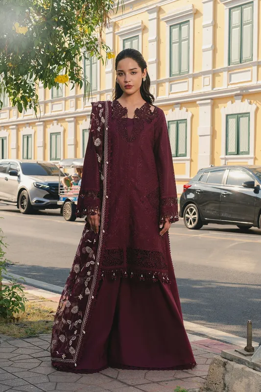 Maroon Organza – view 1 – Poshaq