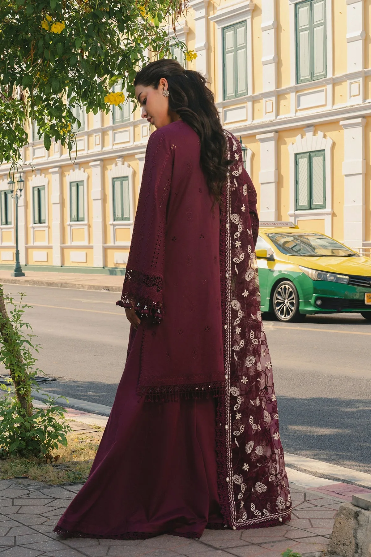 Maroon Organza – view 2 – Poshaq