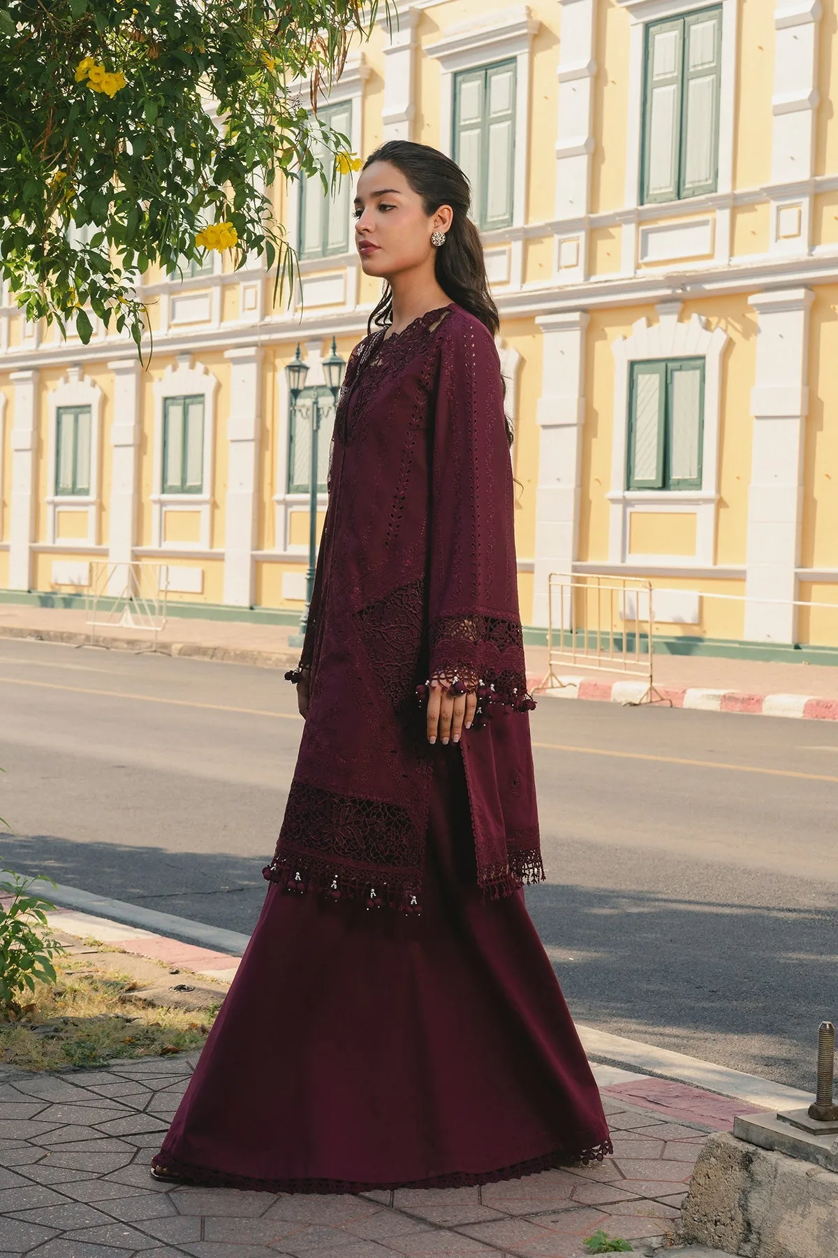 Maroon Organza – view 4 – Poshaq