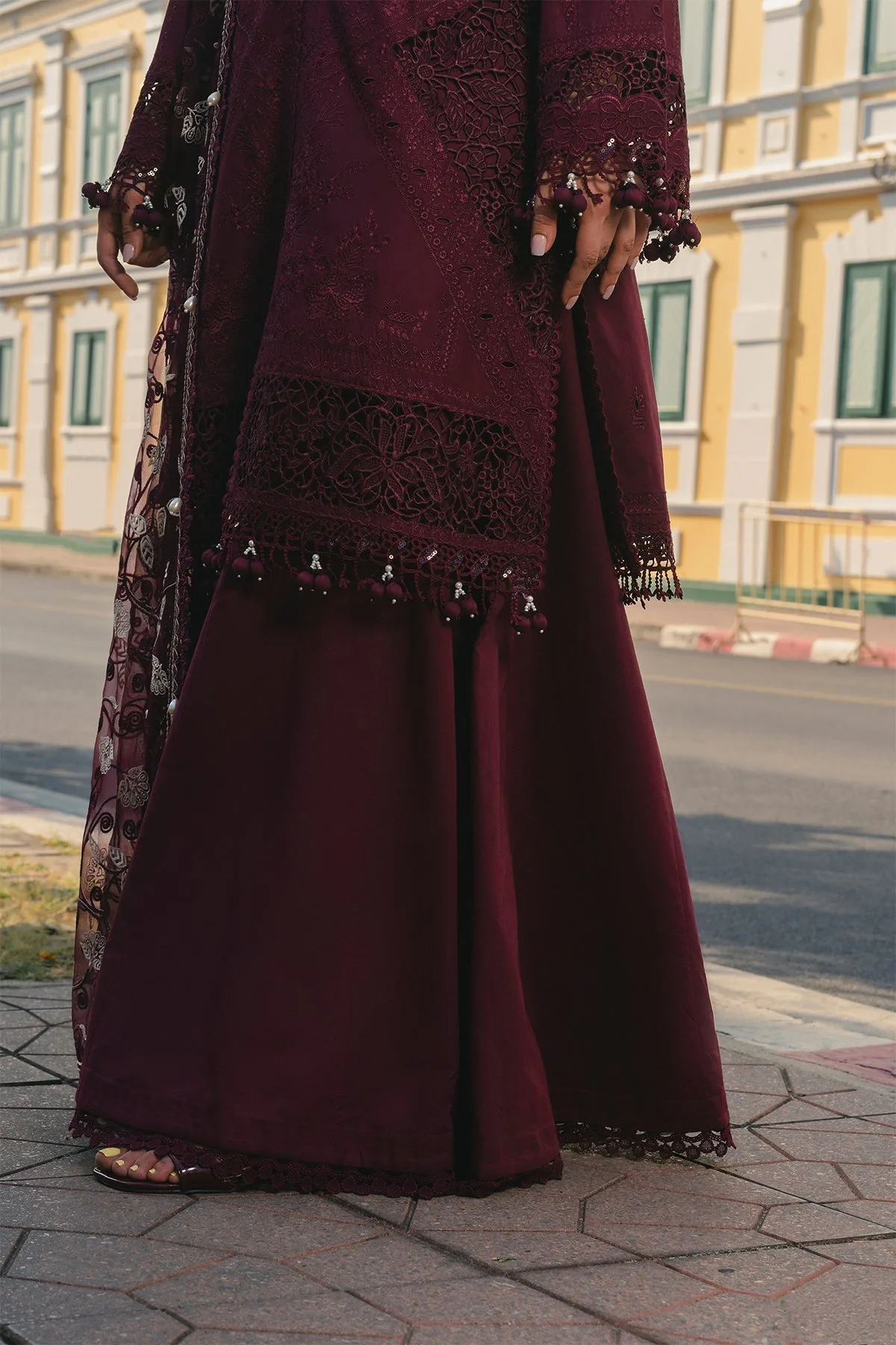 Maroon Organza – view 5 – Poshaq