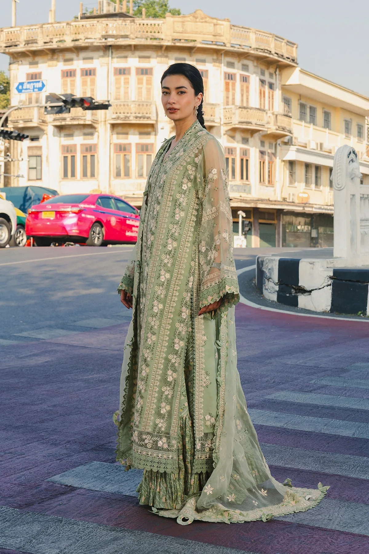 Green Organza – view 2 – Poshaq