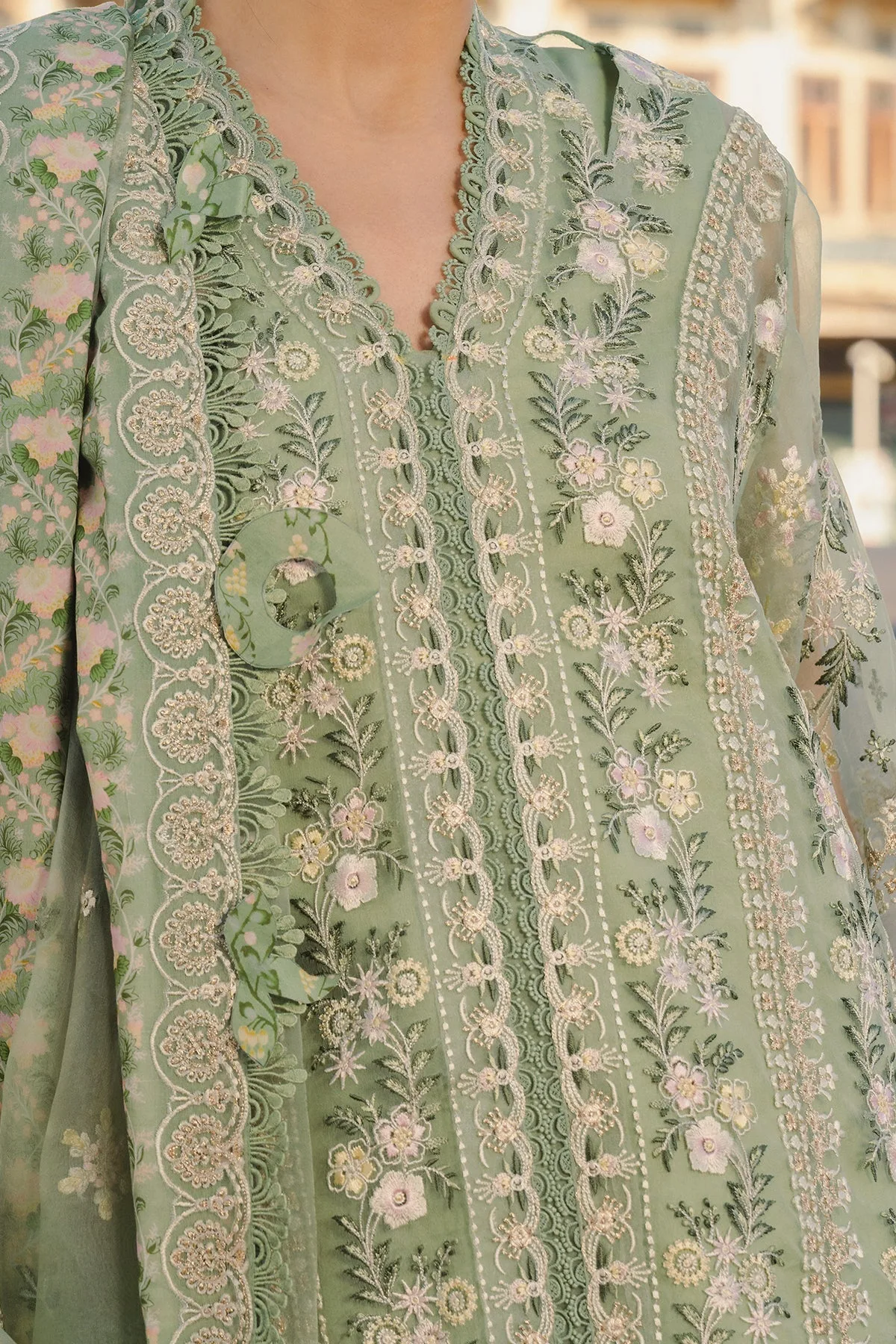 Green Organza – view 3 – Poshaq