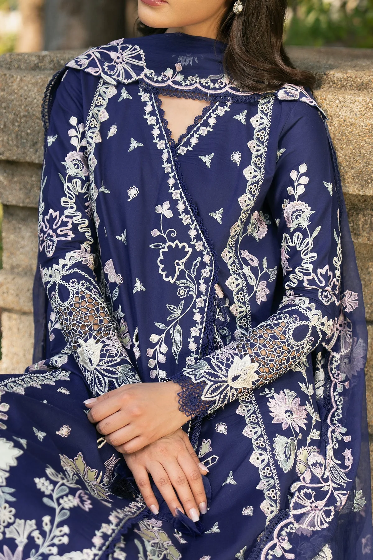 Blue Chiffon – view 3 – Poshaq