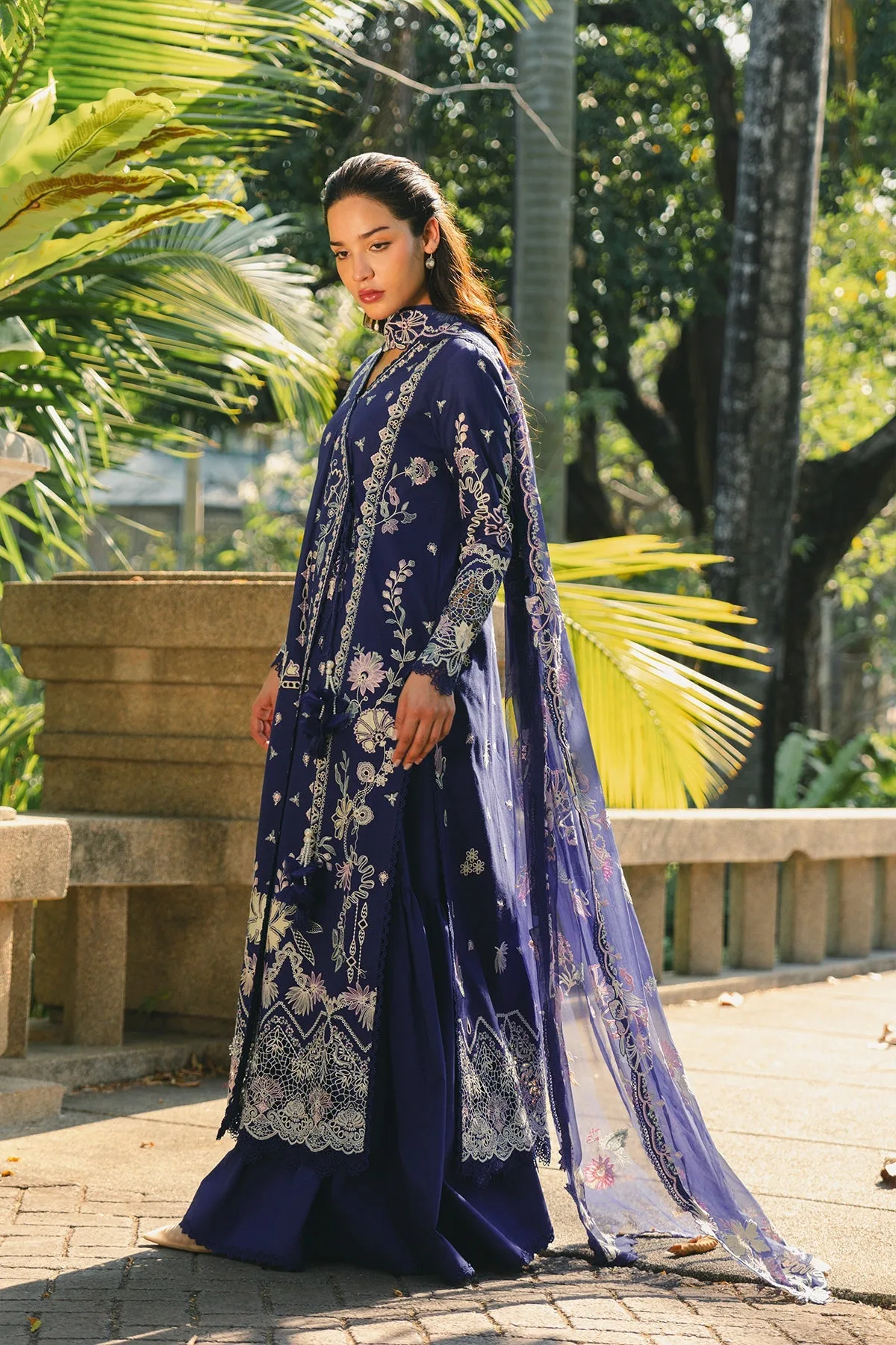 Blue Chiffon – view 4 – Poshaq